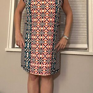 Multicolor, multi-fun, shift dress, size 14 - NWOT